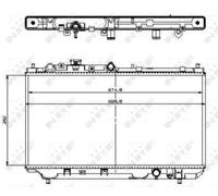 Radiatore Alette di raffreddamento saldate 509512 NRF per MAZDA