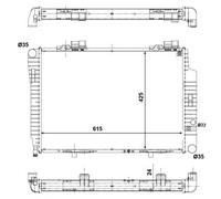 Radiatore Alette di raffreddamento saldate 51284 NRF per MERCEDES-BENZ CLASSE C