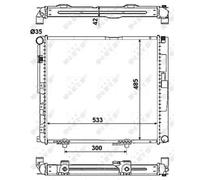 Radiatore Alette di raffreddamento saldate 516572 NRF per MERCEDES-BENZ CLASSE E