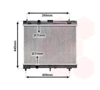 Van Wezel Radiatore acqua motore 53002357 – alette di raffreddamento saldate – per Toyota Yaris