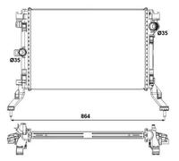 Radiatore Alette di raffreddamento saldate 53026 NRF per RENAULT LATITUDE