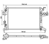 Radiatore Alette di raffreddamento saldate 53035 NRF per OPEL CORSA C