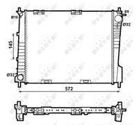 Radiatore Alette di raffreddamento saldate 53077 NRF per RENAULT CLIO III