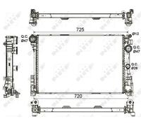 Radiatore Alette di raffreddamento saldate 53113 NRF per MERCEDES-BENZ SLK CLS