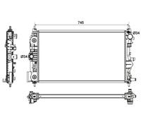 Radiatore Alette di raffreddamento saldate 53131 NRF per CHEVROLET OPEL
