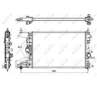 Radiatore Alette di raffreddamento saldate 53153 NRF per OPEL ASTRA J