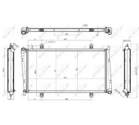 Radiatore Alette di raffreddamento saldate 53157 NRF per MITSUBISHI VOLVO
