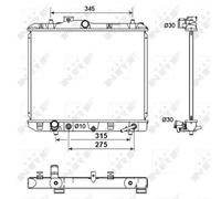 Radiatore Alette di raffreddamento saldate 53158 NRF per OPEL SUZUKI