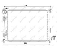 Radiatore Alette di raffreddamento saldate 53166 NRF per HYUNDAI KIA