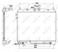 NRF 53173 Radiatore motore
