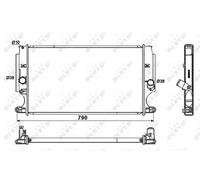 Radiatore Alette di raffreddamento saldate 53181 NRF per TOYOTA VERSO AURIS