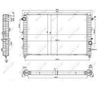 NRF Radiatore motore 53197 alette di raffreddamento saldate per Land Rover Discovery II