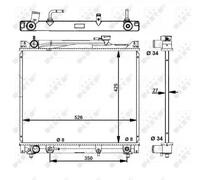 Radiatore Alette di raffreddamento saldate 53289 NRF per SUZUKI GRAND VITARA I