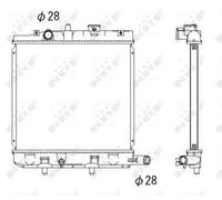 NRF 53291 Radiatore motore