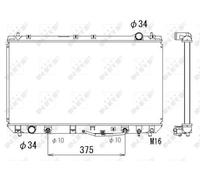 Radiatore Alette di raffreddamento saldate 53302 NRF per TOYOTA CAMRY