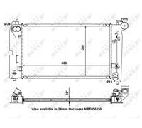 Radiatore Alette di raffreddamento saldate 53325 NRF per TOYOTA COROLLA Verso