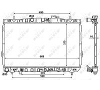 Radiatore, raffreddamento motore NRF 53356