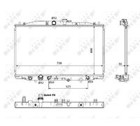 Radiatore Alette di raffreddamento saldate 53393 NRF per HONDA ACCORD VII
