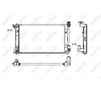 Radiatore Alette di raffreddamento saldate 53394 NRF per TOYOTA AVENSIS