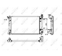 Radiatore Alette di raffreddamento saldate 53395 NRF per TOYOTA AVENSIS