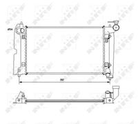 Radiatore Alette di raffreddamento saldate 53396 NRF per TOYOTA AVENSIS COROLLA