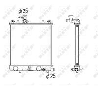 Radiatore Alette di raffreddamento saldate 53430 NRF per SUZUKI
