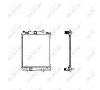 NRF Radiatore motore 53460 Alette di raffreddamento saldate per Toyota Aygo, Citroën C1, Peugeot 107
