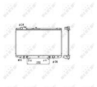 Radiatore Alette di raffreddamento saldate 53467 NRF per LEXUS GS