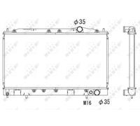 NRF Radiatore motore 53521 con alette di raffreddamento saldate per Mitsubishi Eclipse I