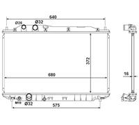 Radiatore Alette di raffreddamento saldate 53534 NRF per HONDA