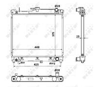 Radiatore Alette di raffreddamento saldate 53569 NRF per SUZUKI