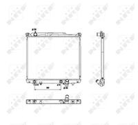 Radiatore Alette di raffreddamento saldate 53576 NRF per SUZUKI GRAND VITARA I