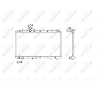 Radiatore Alette di raffreddamento saldate 53581 NRF per SUZUKI FIAT