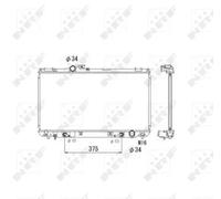 Radiatore Alette di raffreddamento saldate 53586 NRF per LEXUS IS I