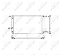 Radiatore Alette di raffreddamento saldate 53589 NRF per TOYOTA RAV 4 III