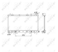 Radiatore Alette di raffreddamento saldate 53596 NRF per SUBARU FORESTER