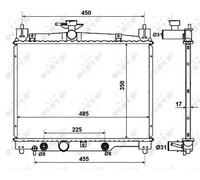 Radiatore Alette di raffreddamento saldate 53599 NRF per TOYOTA YARIS