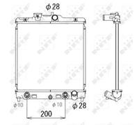 Radiatore Alette di raffreddamento saldate 536355 NRF per HONDA ROVER MG