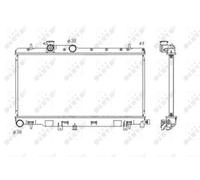 Radiatore Alette di raffreddamento saldate 53697 NRF per SUBARU