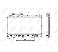 Radiatore Alette di raffreddamento saldate 53700 NRF per SUBARU LEGACY IV XV