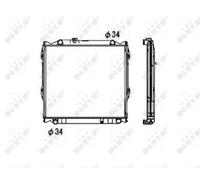Radiatore Alette di raffreddamento saldate 53708 NRF per TOYOTA LAND CRUISER 90