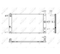 Radiatore Alette di raffreddamento saldate 53747 NRF per TOYOTA PRIUS Liftback