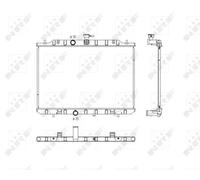 Radiatore Alette di raffreddamento saldate 53761 NRF per NISSAN X-TRAIL II