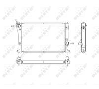 Radiatore Alette di raffreddamento saldate 53768 NRF per TOYOTA AVENSIS