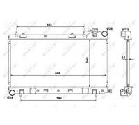 Radiatore Alette di raffreddamento saldate 53815 NRF per SUBARU FORESTER