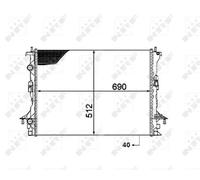 Radiatore Alette di raffreddamento saldate 53820 NRF per RENAULT ESPACE IV