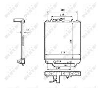 Radiatore Alette di raffreddamento saldate 53825 NRF per OPEL AGILA