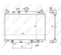 Radiatore Alette di raffreddamento saldate 53850 NRF per MAZDA 2