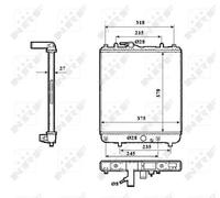 Radiatore Alette di raffreddamento saldate 53862 NRF per OPEL AGILA