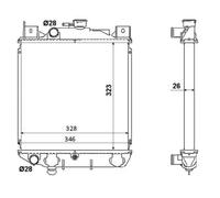 Radiatore, raffreddamento motore NRF 53881